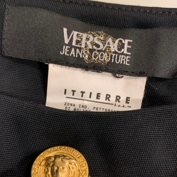 Vintage Versace Jeans Couture Gold Medusa Head Pin Brooch - Picture 5 of 6